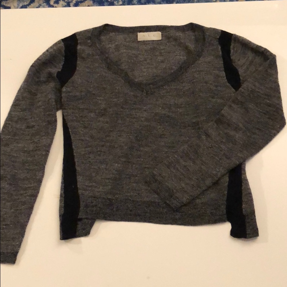 A.L.C. Grey sweater with black detail